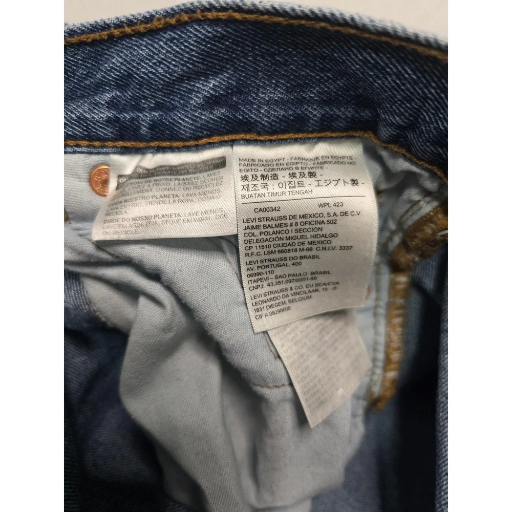 Levis 501 Original Fit Mens 100% Cotton Straight Leg Blue Denim Jeans 30x32 EUC